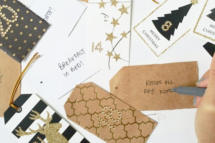 kalendár adventné deko poukážky vianočné