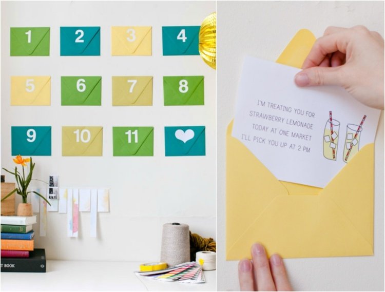 kalendár s kupónmi partnerka obálky priateľky