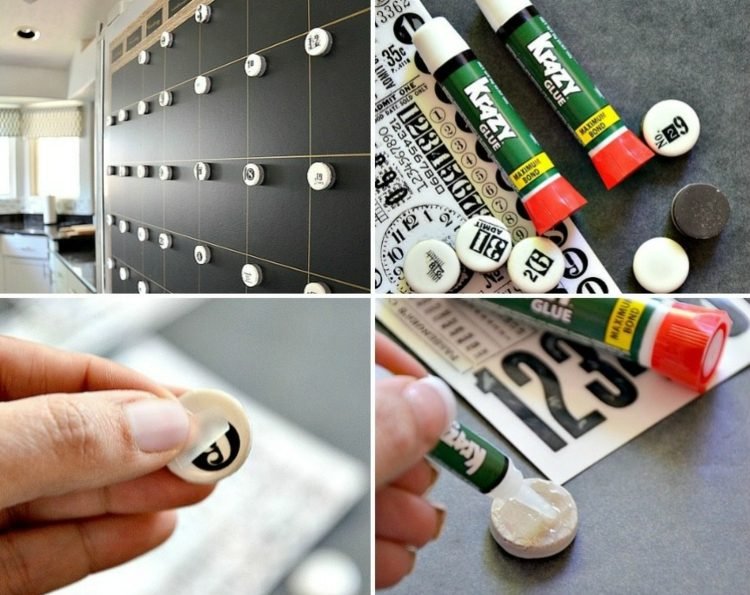 Pomocou magnetickej tabule sa navrhnite sami kalendár-dizajn-drotár-magnet-doska-lepidlo-návod