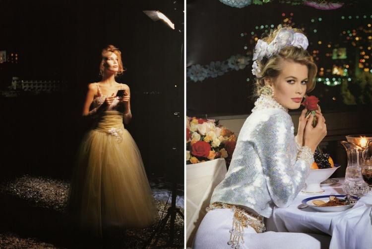 Móda na móle Karl Lagerfeld Claudia Schiffer 1992