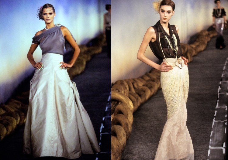 Večerné šaty móla na mólo Karl Lagerfeld Chanel 2001