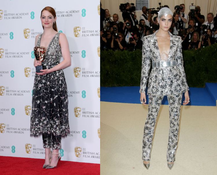 Karl Lagerfeld Emma Stone víťazka Veľkej Británie Cara Delevingne sa stretla s 2017