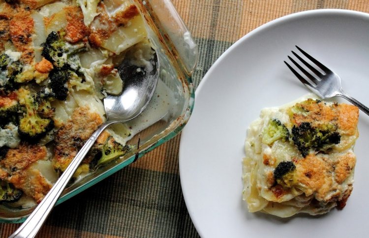 brokolica recept na zemiakový gratinovaný krém na jednoduchú prípravu