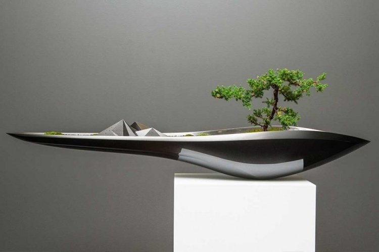 čierny bonsai hrniec s lešteným povrchom s vysokým leskom čierny bonsai hrniec modern-adrian-magu-designer