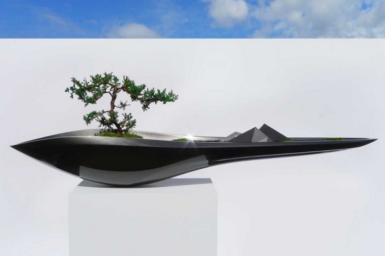 moderný bonsai hrniec s lešteným povrchom v čiernej farbe black-bonsai-pot-modern-vysoký-lesk