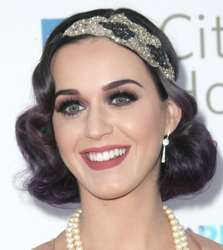 Účes Katy Perry Účes 20. rokov Veľký Gatsby 2012