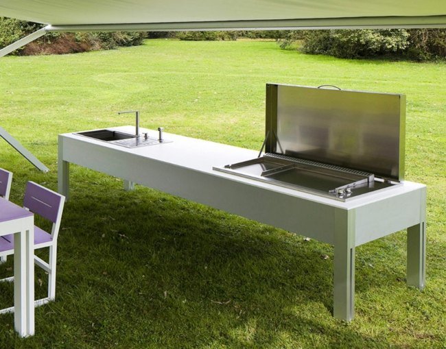Kuchynský štýlový minimalistický gril Everest Záhradná kuchyňa Everest štýlová
