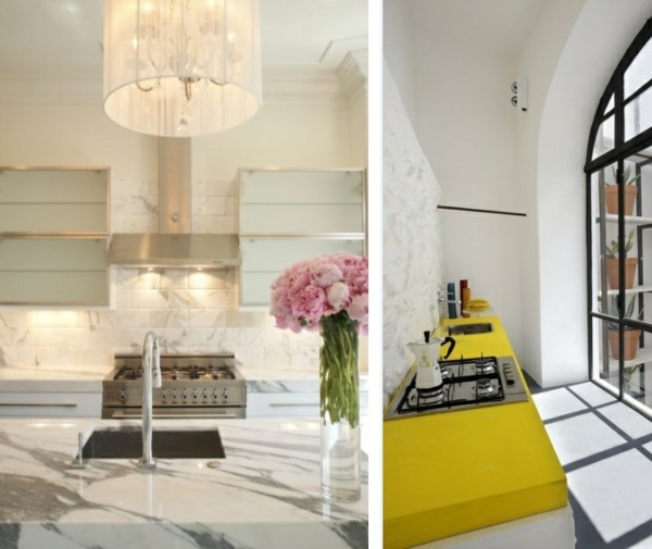 Vstavaná kuchynská pracovná doska z prírodného kameňa, minerálneho materiálu