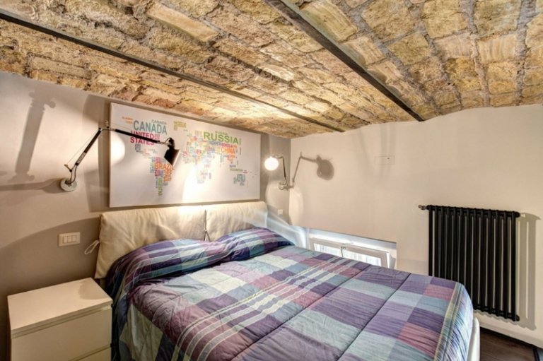 dizajn kuchyne biela posteľ s vysokým leskom spálňa radiátor nočná skrinka