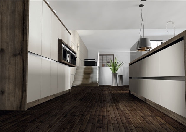 Vstavaná kuchyňa-biela matná moderná kuchynská linka Rotpunkt Vstavaná kuchyňa-biela matná moderná kuchyňa Rotpunkt