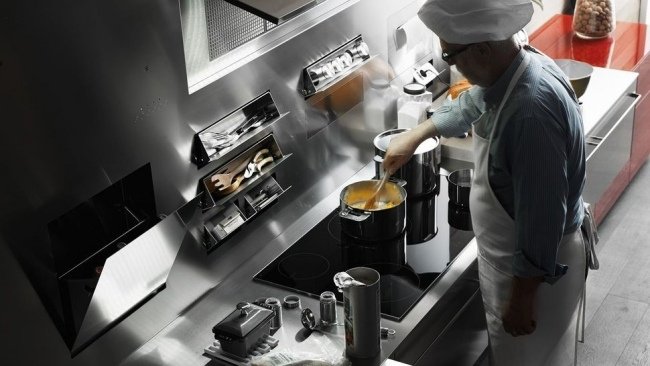 Indukčné varné dosky-Valcucine artematica-inox kuchynské koncepty Dizajnová rada indukčných varných dosiek Kuchynské koncepty Valcucine artematica-inox