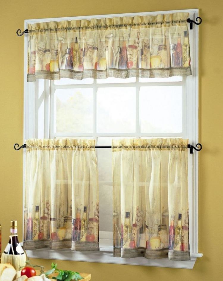 Posuvné závesy-kuchyňa-piesok-žltá-nápady-stena-dizajn-farba