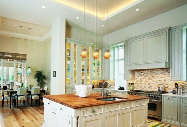 Závesné stropné LED svetlá do kuchyne Závesný strop-LED svetlá-kuchyňa