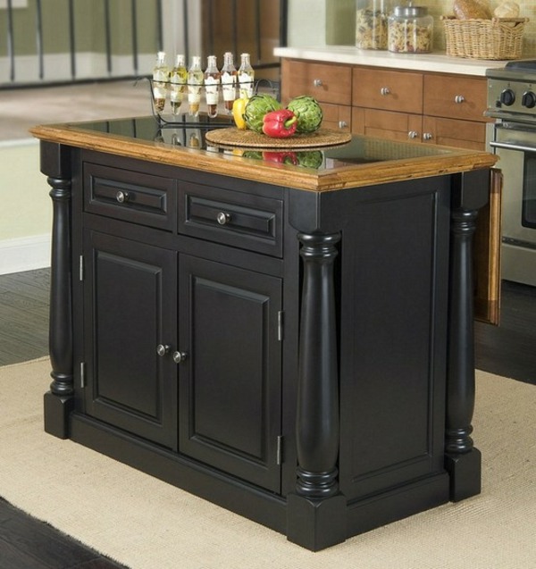 postaviť malý čierny kuchynský ostrov malá-čierna-kuchynská-ostrovná zostava