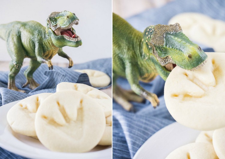 pečiatka na tému zdobenia sušienok, párty, dinosaura