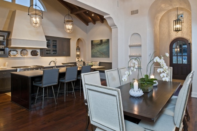 ľahký jedálenský kút kuchyňa otvorená útulnosť orchidey sviečky ľahký jedálenský kút kuchyňa útulnosť orchidey sviečky