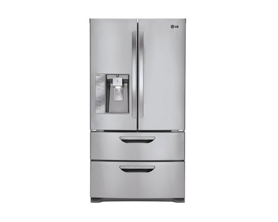 Rodinný dávkovač vody s dvoma mrazničkami integrovaný vedľa seba technologický model LMX31985ST