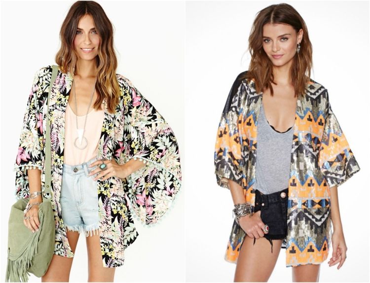 kimono-bunda-kombinovať-letný-outfit-kvetinovo-geometrický