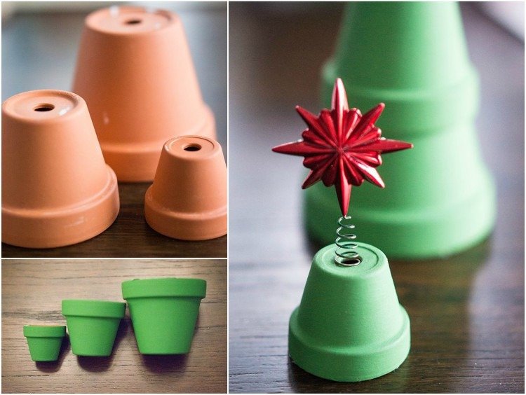 drotárske kvetináče vianočná jedľa zelená