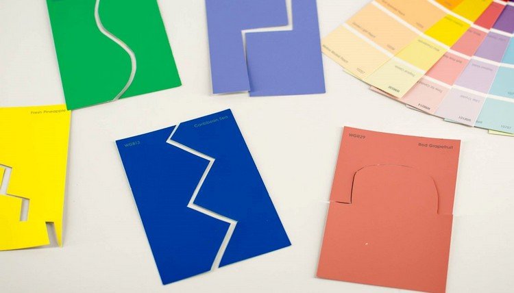 Vyrobte si skladačky pre batoľatá sami zo starých vzoriek farieb