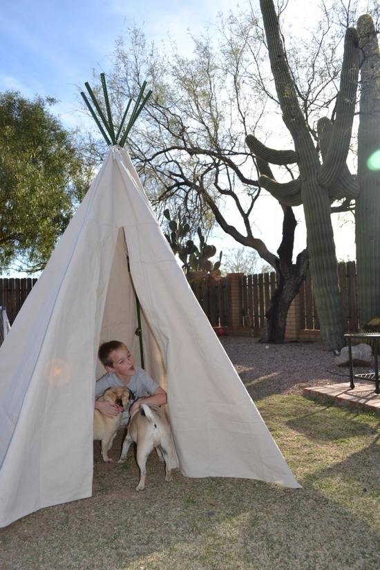 Stavba detského stanu pre deti