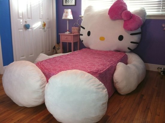 Detská postieľka Hello Kitty ružová farba