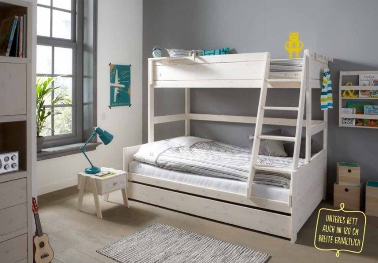 detské loftové postele-druhé lôžko-schody -rodinné lôžko