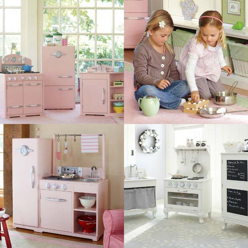 Detská kuchynka-drevo-ružovo-biele-sladké-hračky