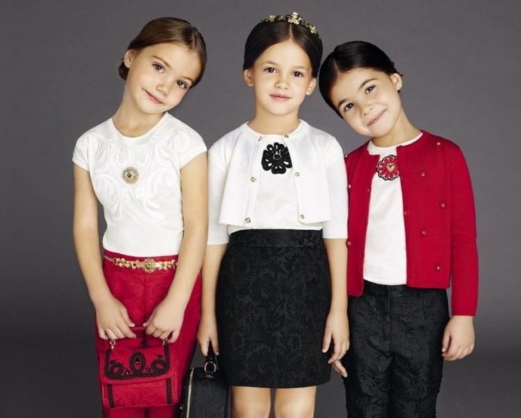 Detská móda-dievčatá-blúzky-červeno-bielo-slávnostné