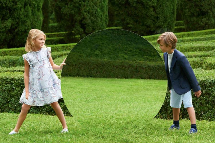 detská móda na leto 2018 šaty ruesche modrá ružová