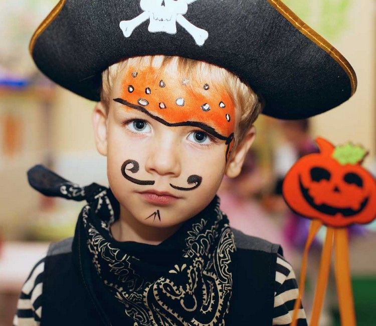 Halloween make-up pre deti pirát