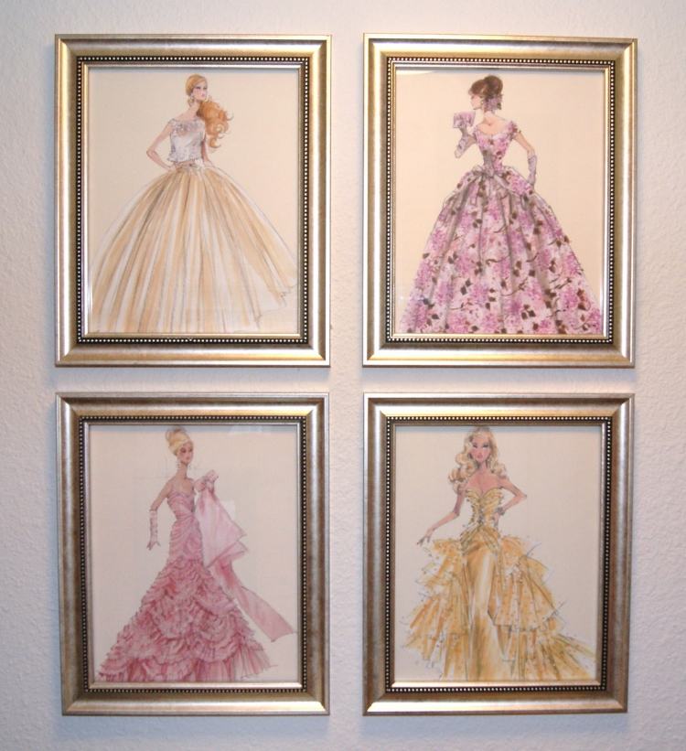 detská izba-dekorácia-urob si sám-obrázky-kresby-oblečenie-skice-móda