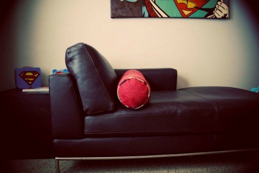 Zariadenie detskej izby so superhrdinskými motívmi pre chlapčenskú sedačku