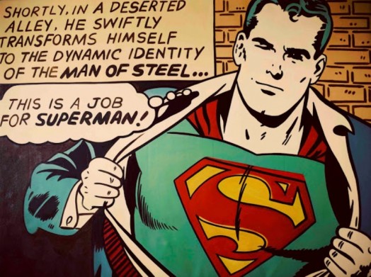 detská izba s motívom superhrdinu pre chlapcov detail steny