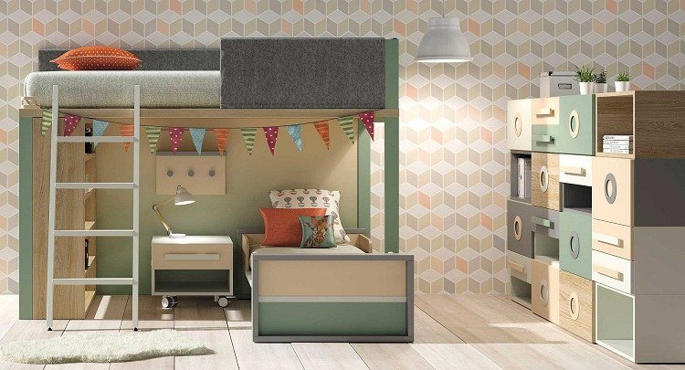 V detskej izbe sa nachádza poschodová posteľ