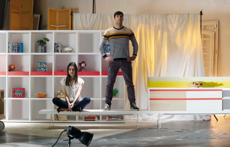 Regálový systém do detskej izby modulárny niekoľko farieb