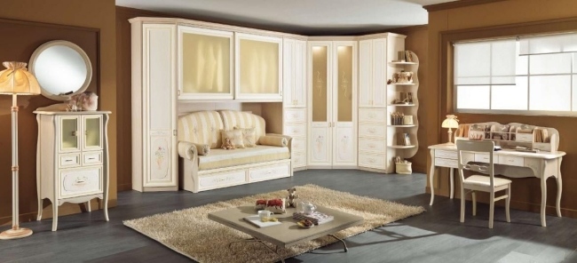 béžový interiér návrh interiéru detskej izby od spoločnosti forni mobili