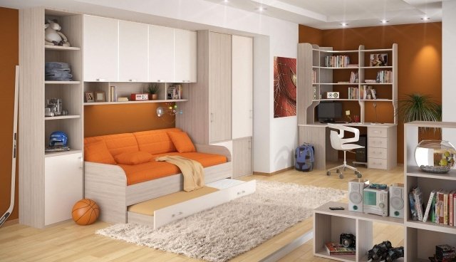 detská izba-chlapci-dizajn-nápady-oranžové-svetlé-drevo