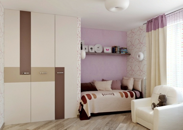 béžovo hnedá geometrický vzor maľba purpurová farba na stenu