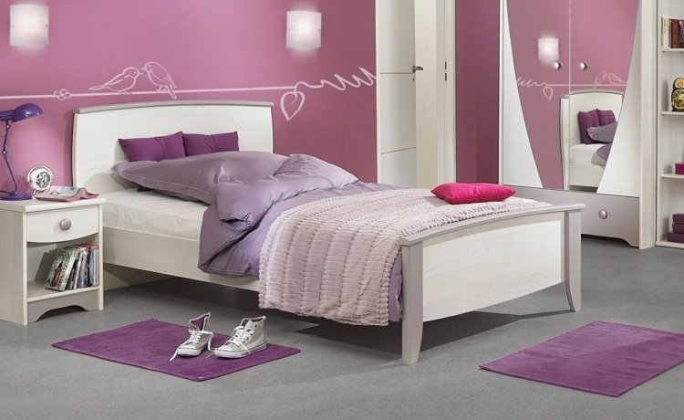 Nursery Girls 2015 Ružové nástenné samolepky na stenu Vtáky