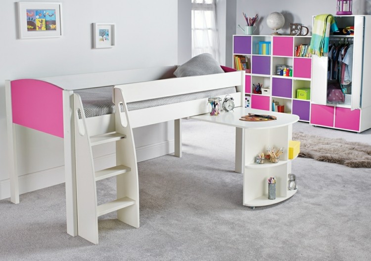 Skriňa do detskej izby dievča 2015 fialové ružové čelá