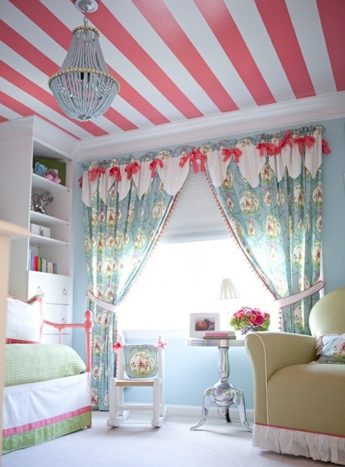 Návrh detskej izby - ružové pruhy