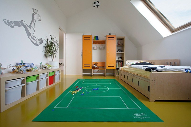 Futbalista nálepku na stenu pre škôlkarov