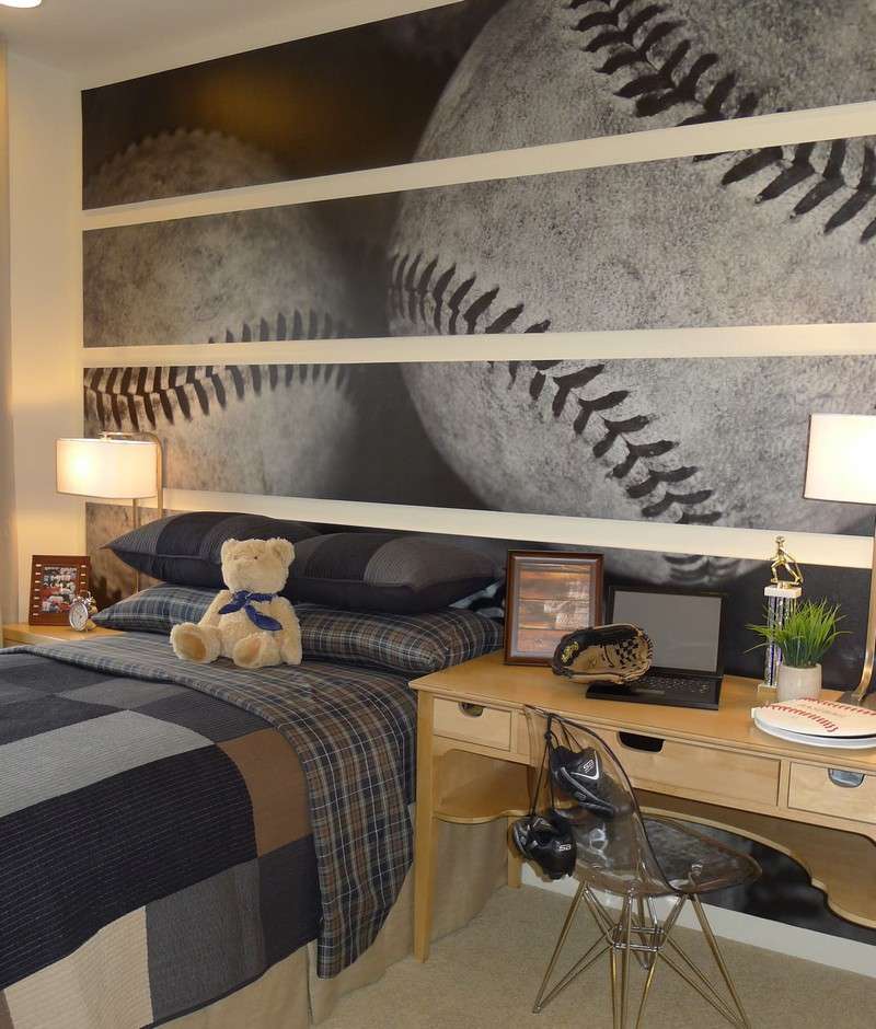 Detská izba-chlapec-foto-stena-nápady-moderné