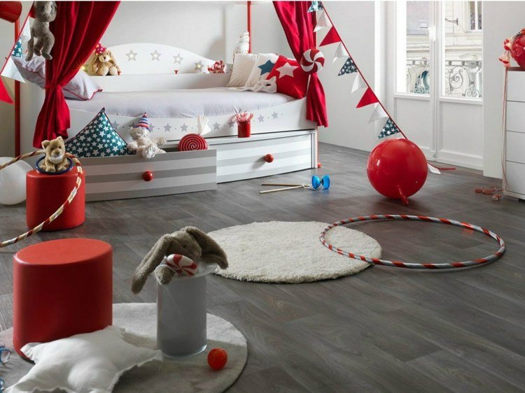 Kompletne dizajnové detské izby Laminátová podlaha dekorácia okrúhleho koberca