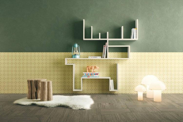 nábytok-detská izba-obklady-polica-originál-geometrický-tvar-sob-laminát