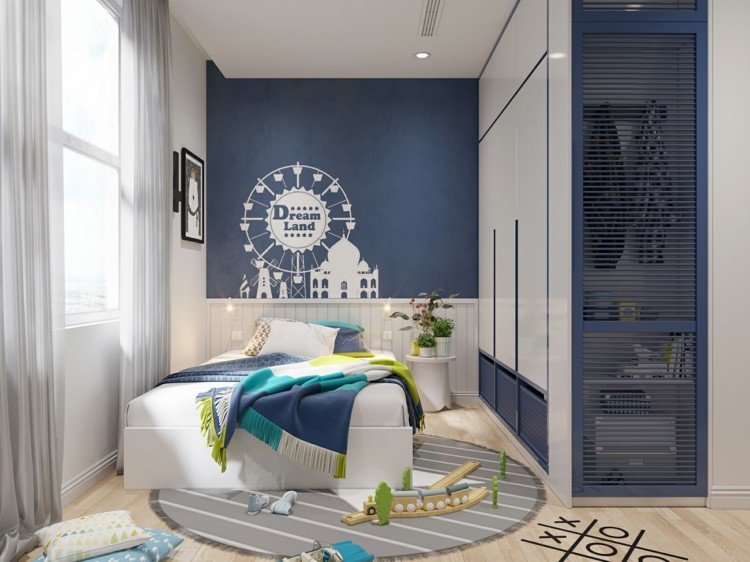 dizajn steny detskej postele