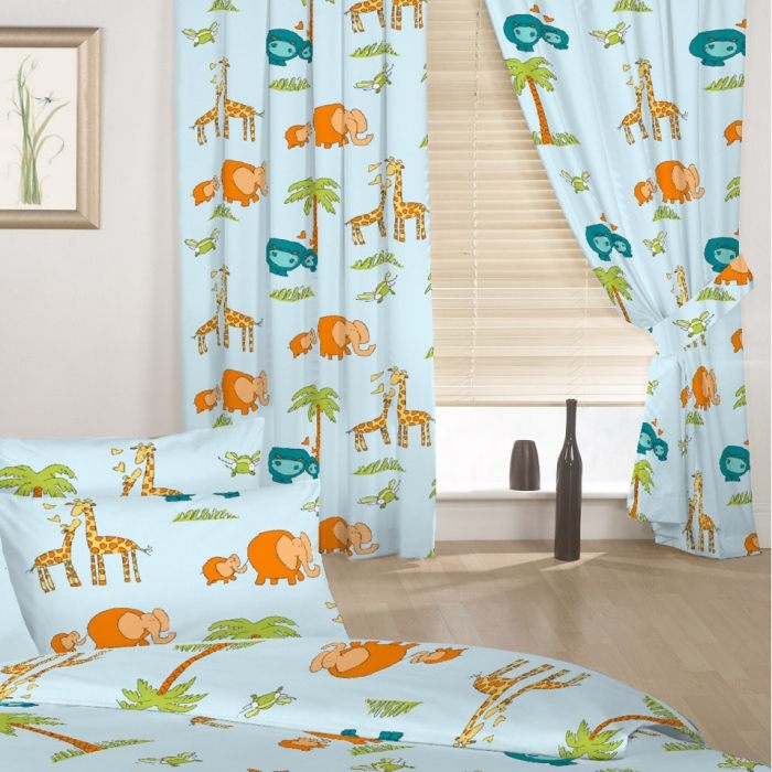 Detská izba-závesy-zoologická-záhradná-zvieracie-motívy-vtipné