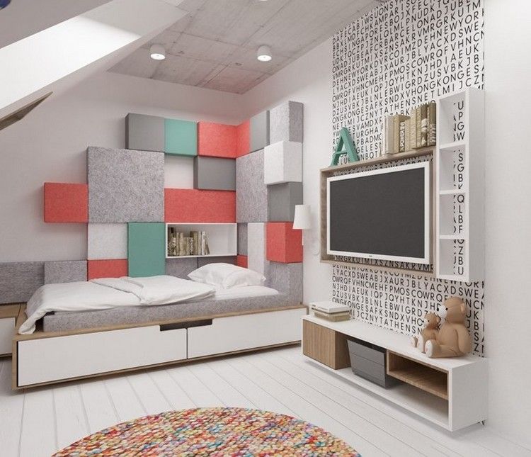 panely do detskej izby-stena-nápady-tapety-písmená-mäkké-nástenné panely