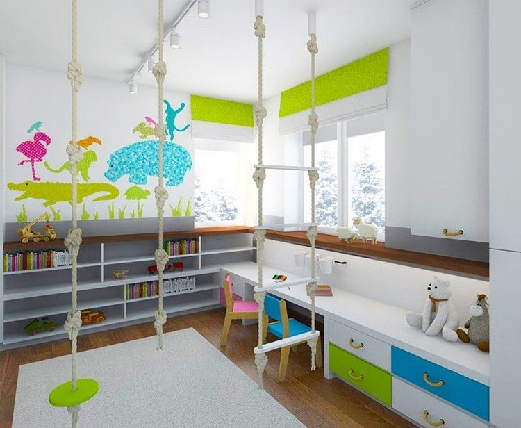 detská izba-stena-dizajn-nápady-samolepky na stenu-zvieratá-afrika